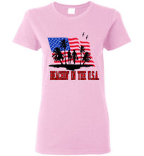 Beachin' In The U.S.A. Ladies T Shirt