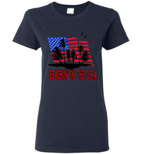 Beachin' In The U.S.A. Ladies T Shirt