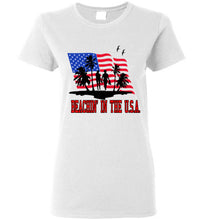 Beachin' In The U.S.A. Ladies T Shirt